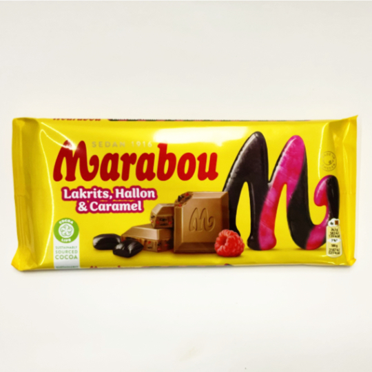 Marabou Himbeer-Lakritzschokolade, 160g-Tafel